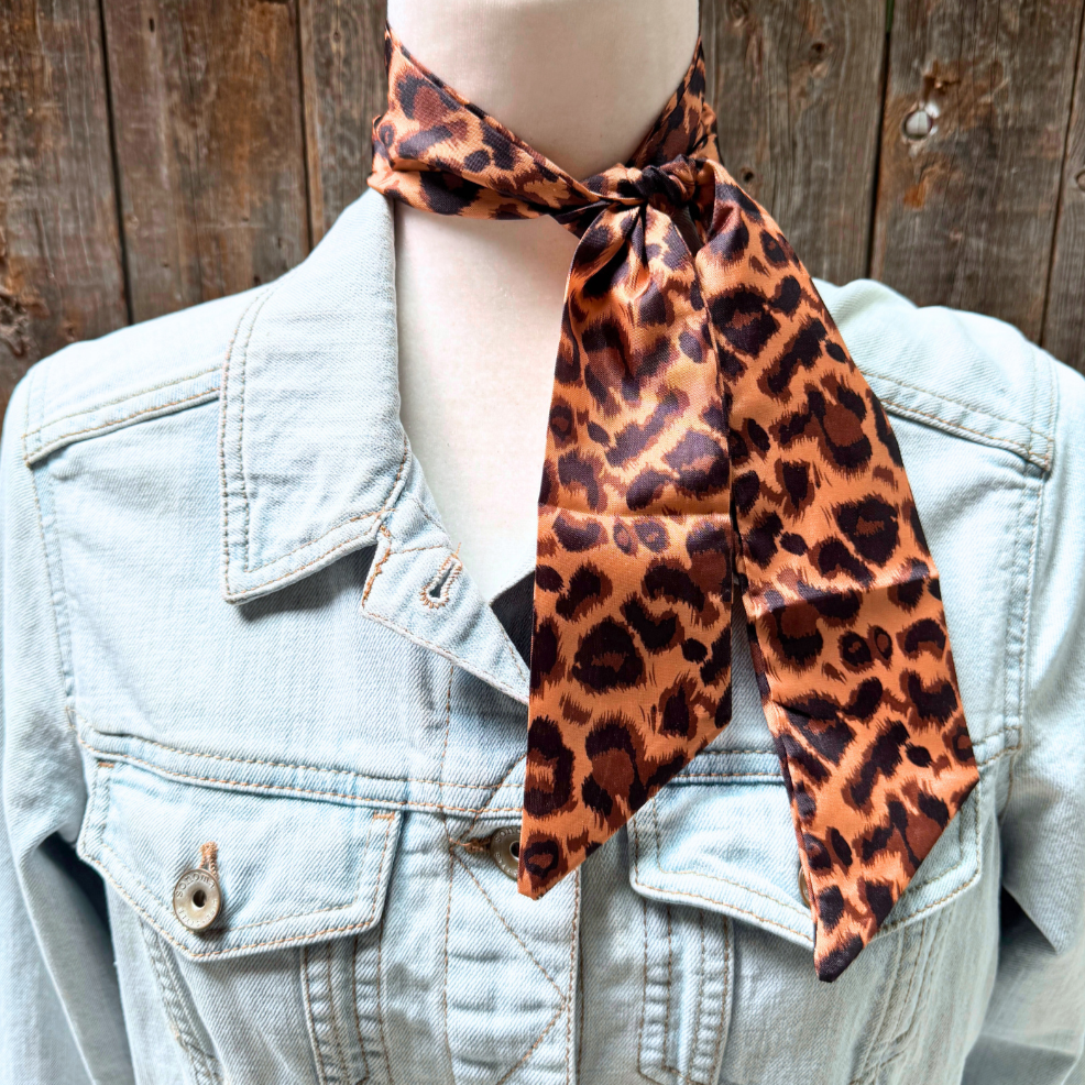 Brown and Black Western Skinny Mini Wild Rag Scarf / Cowgirl Necktie